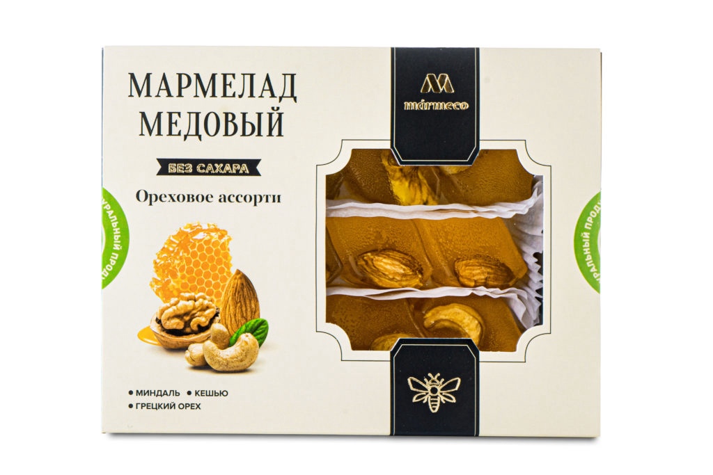 Медовый мармелад Marme ореховое ассорти, 200 гр