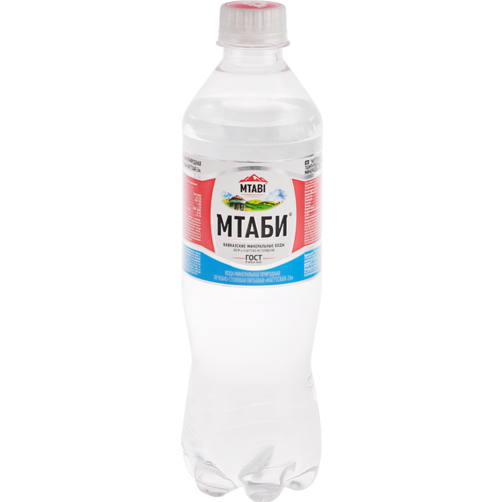 Вода минеральная газированная «Мтаби» Нагутская-26, 0.5 л #0