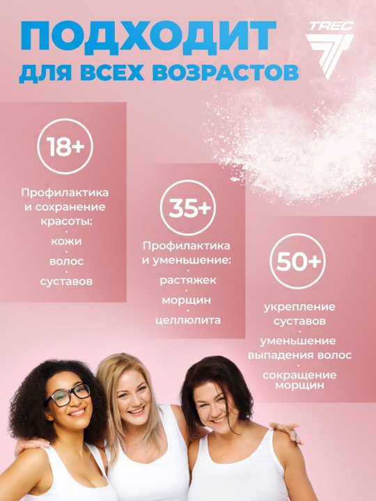 Коллаген Trec Nutrition Collagen Renover 350 г, Клубника-банан