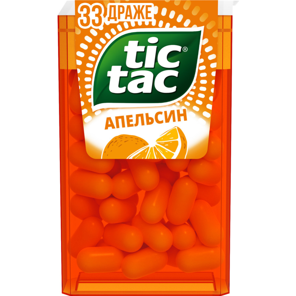 Драже «Tic Tac» со вкусом апельсина, 18 г #0