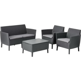 Набор садовой мебели «Keter» Salemo 2-sofa set, графит, 4 предмета