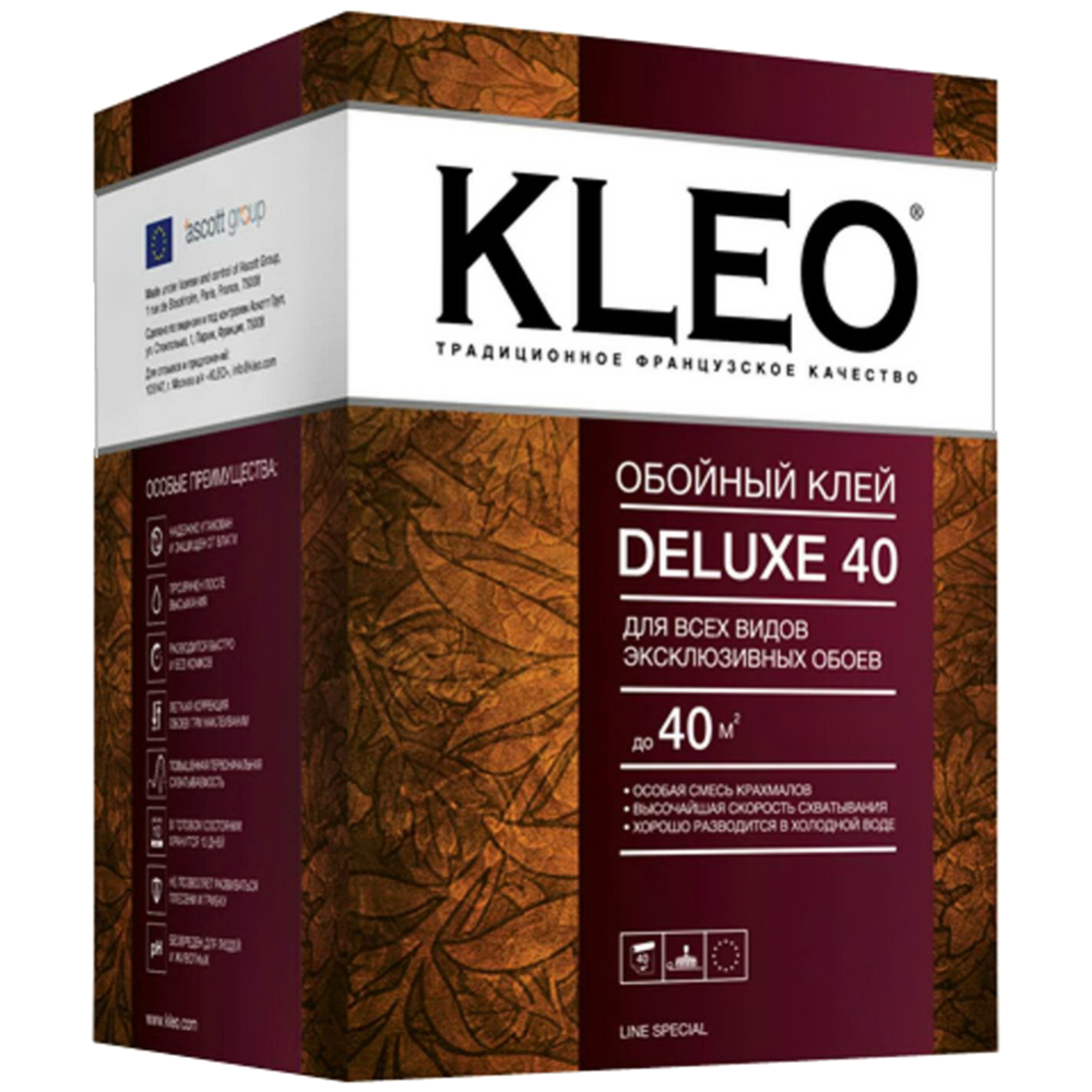 Клей для эксклюзивных обоев «Kleo» Deluxe, 350 г + праймер 80 г