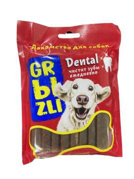 Лакомство GRЫZLI Dental жевательное для собак, 200 гр*8 шт