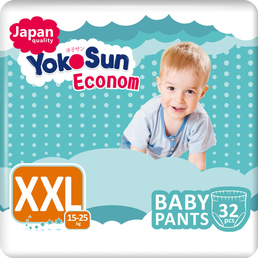 Подгузники-трусики детские «YokoSun» размер XXL, 15-25 кг, 36 шт