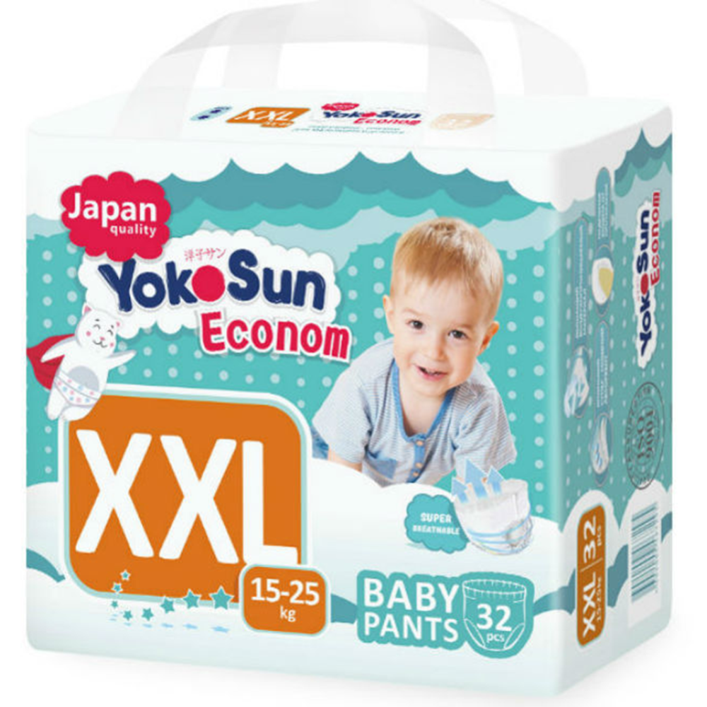 Подгузники-трусики детские «YokoSun» размер XXL, 15-25 кг, 36 шт