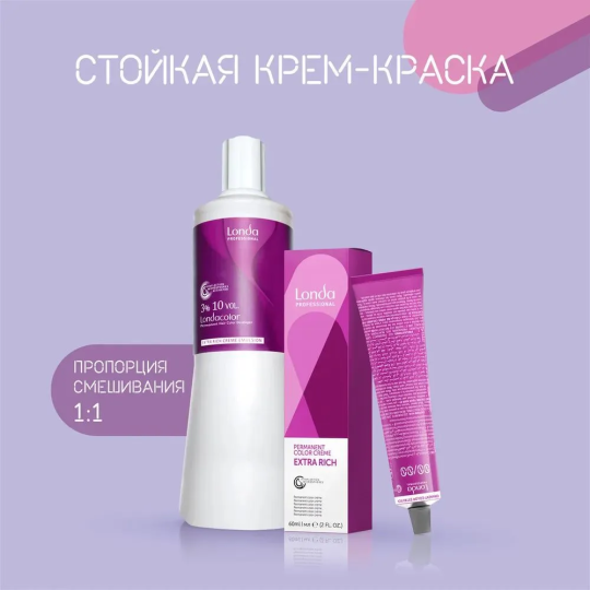 Крем-краска стойкая профессиональная для окрашивания волос Londa Professional Color Creme Extra Rich 7/3 Блонд Золотистый 60 мл