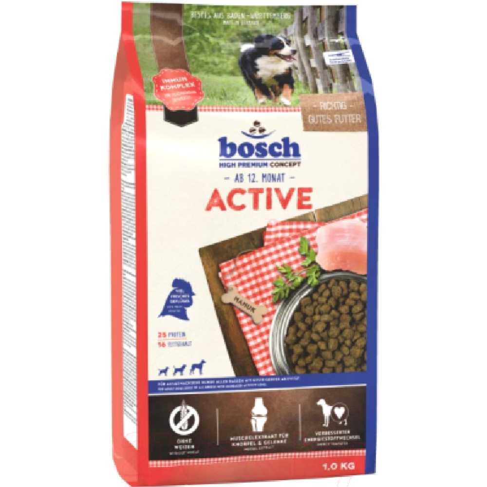 Корм для собак «Bosch» Active, 5211001, мясо, 1 кг