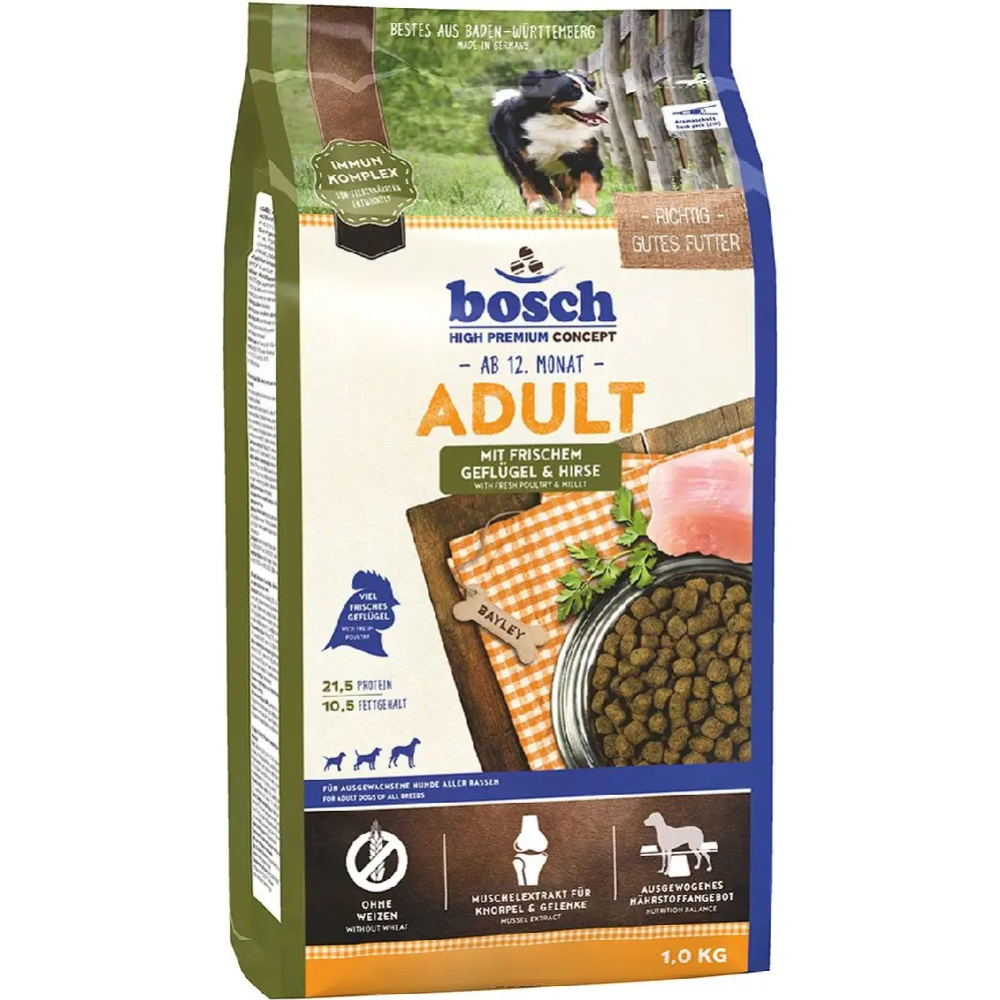Корм для собак «Bosch» Adult, 5207001, птица/просо, 1 кг