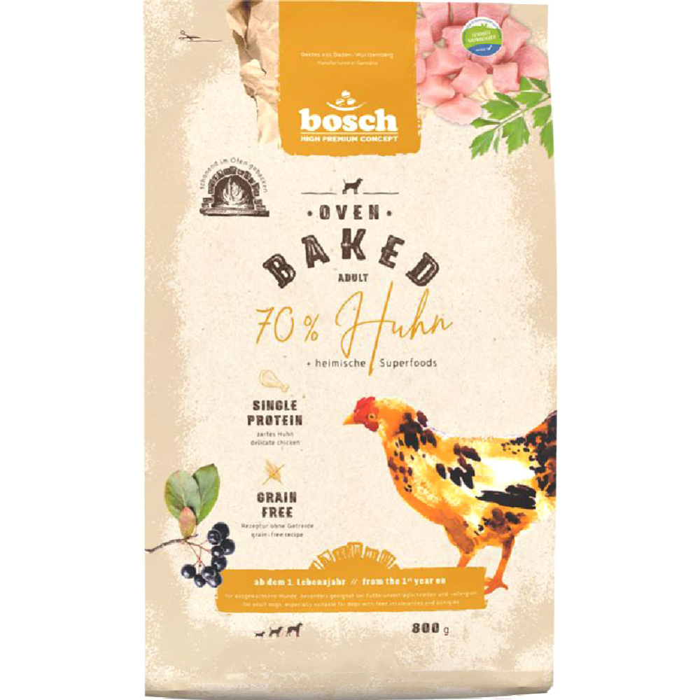 Корм для собак «Bosch» Oven Baked, 3394008, курица, 800 г