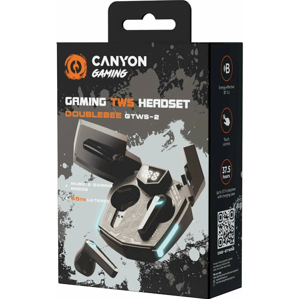 Наушники «Canyon» GTWS-2, CND-GTWS2B, черный