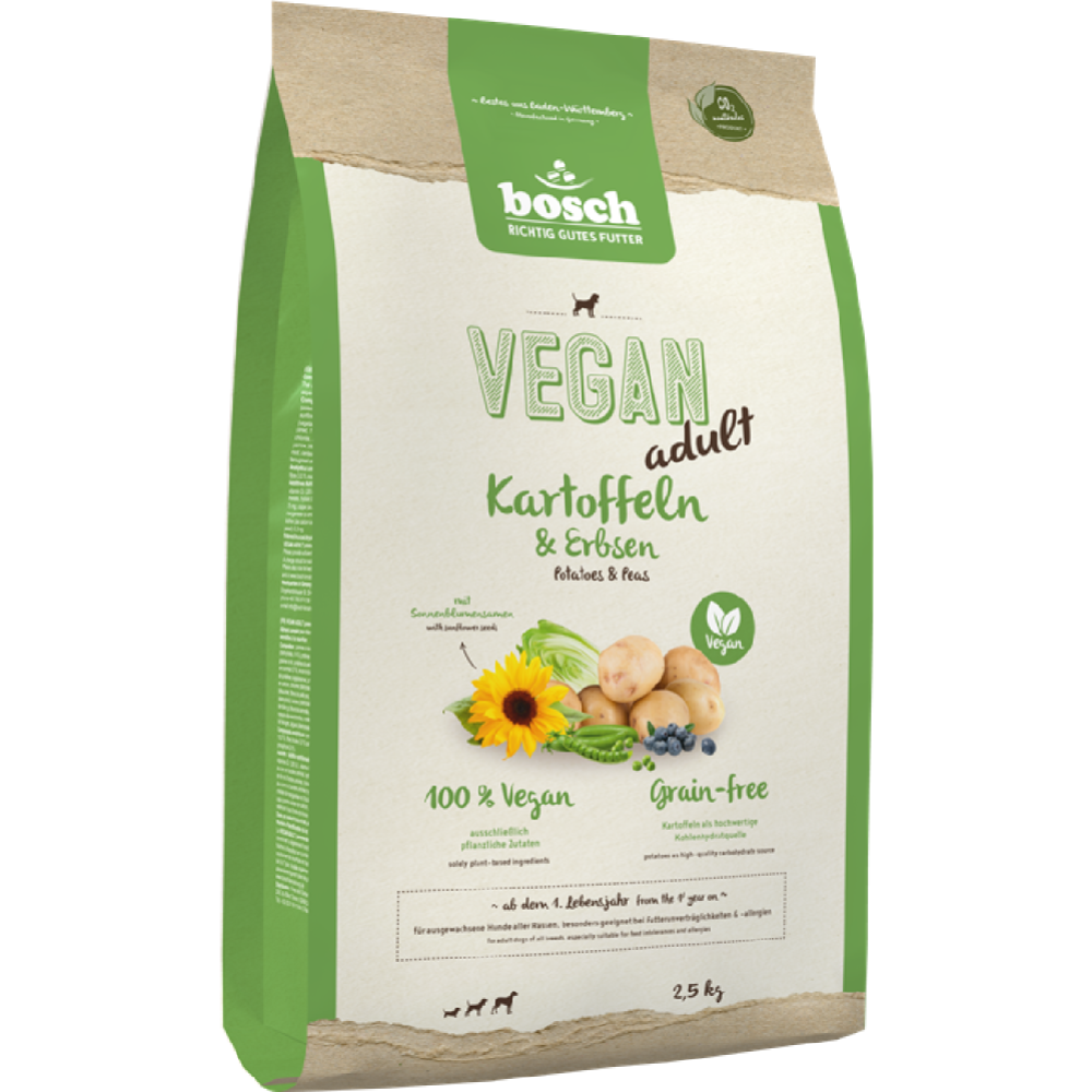 Корм для собак «Bosch» Vegan, Adult, 8164125, картофель/горох, 2.5 кг