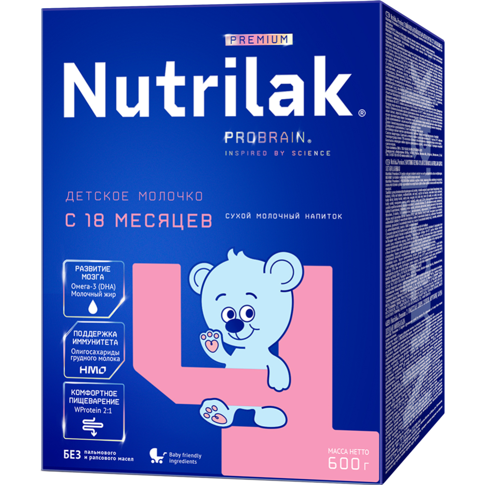 На­пи­ток мо­лоч­ный сухой «Nutrilak» Premium 4, 600 г
