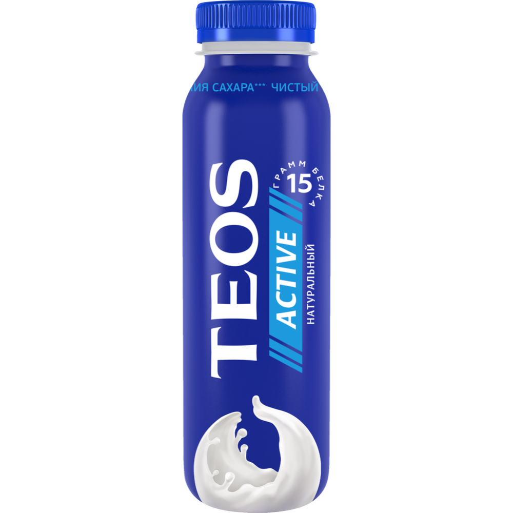 Йогурт питьевой «Teos» Active, натуральный, 2%, 260 г #0
