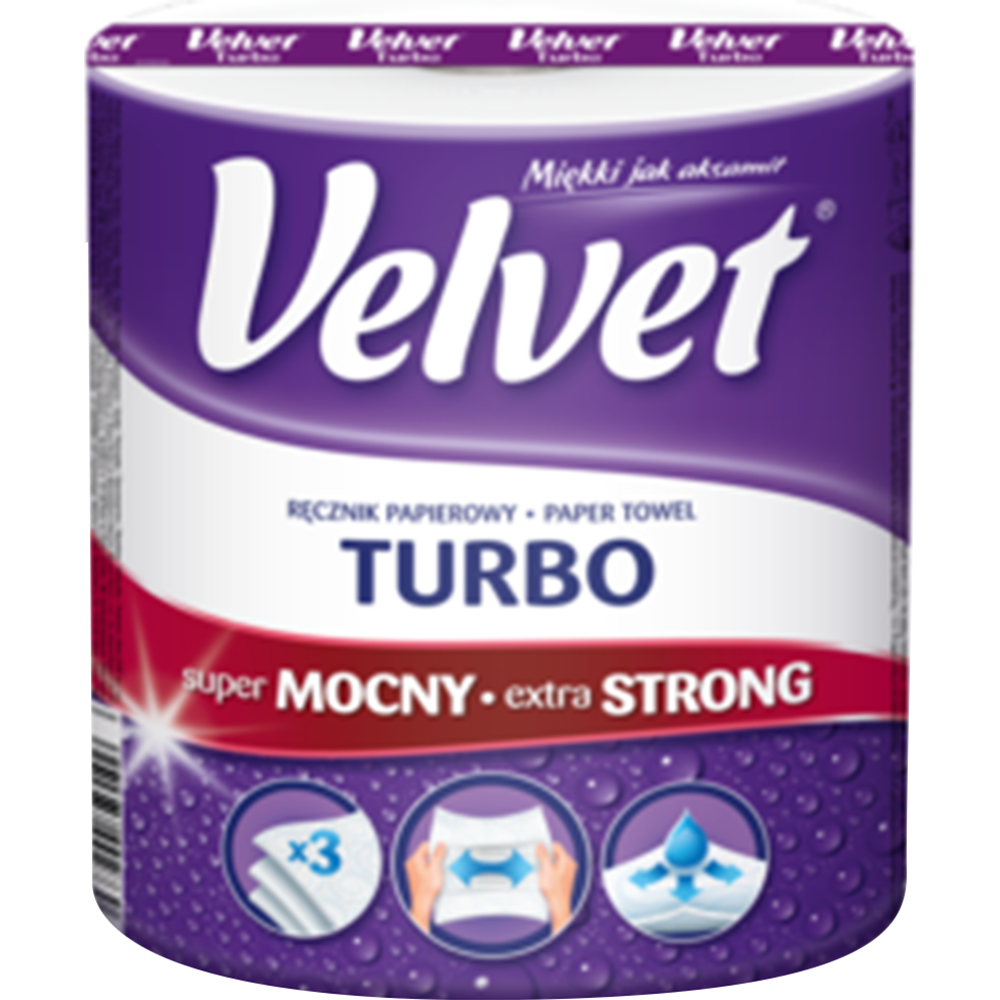 Полотенца бумажные «Velvet» Turbo, 1 рулон