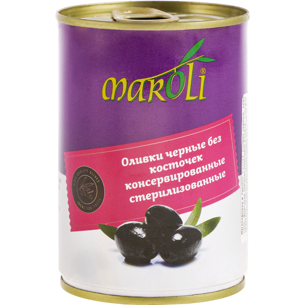 Оливки черные «Maroli» без косточек, 280 г #0