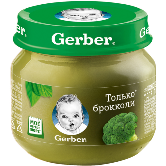 Пюре овощное «Gerber» из брокколи, 80 г