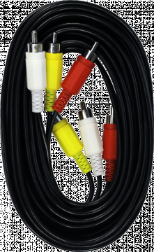 Шнур 3 RCA- 3 RCA 5м ("ЛВВ" Видеошнур Шп-3Т-3Т-5)