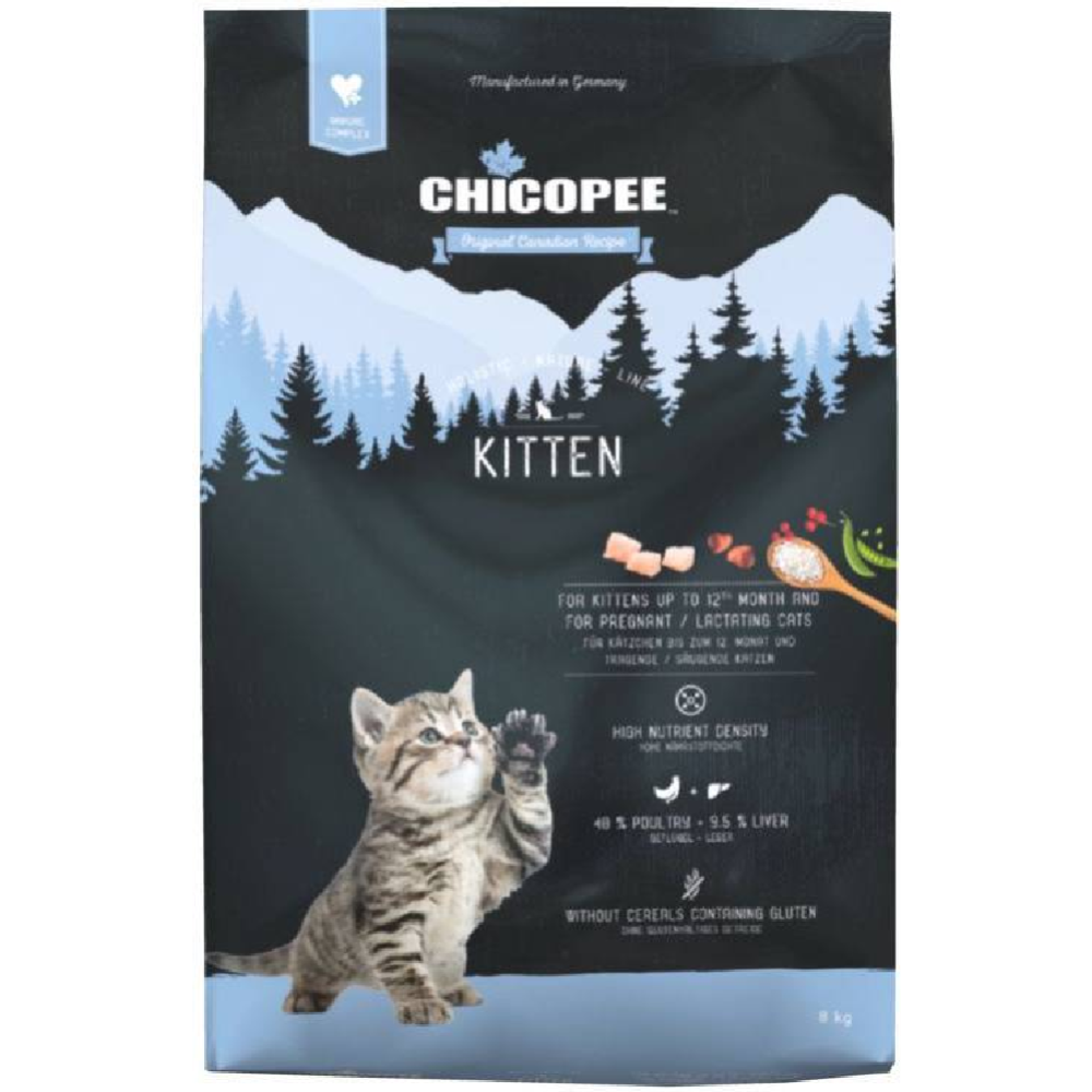 Картинка товара Корм для котят «Chicopee» HNL Kitten, 8329808, птица, 8 кг