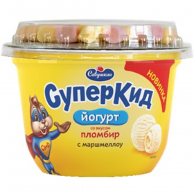 Йогурт «Са­вуш­кин» плом­бир с мар­шмел­лоу, 2%, 103 г
