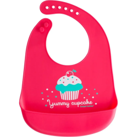 Нагрудник «Canpol Babies» Cupcake, 74/020, силиконовый, с карманом, 4+