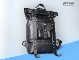 Кожаный рюкзак скрутка (Backpack-167)