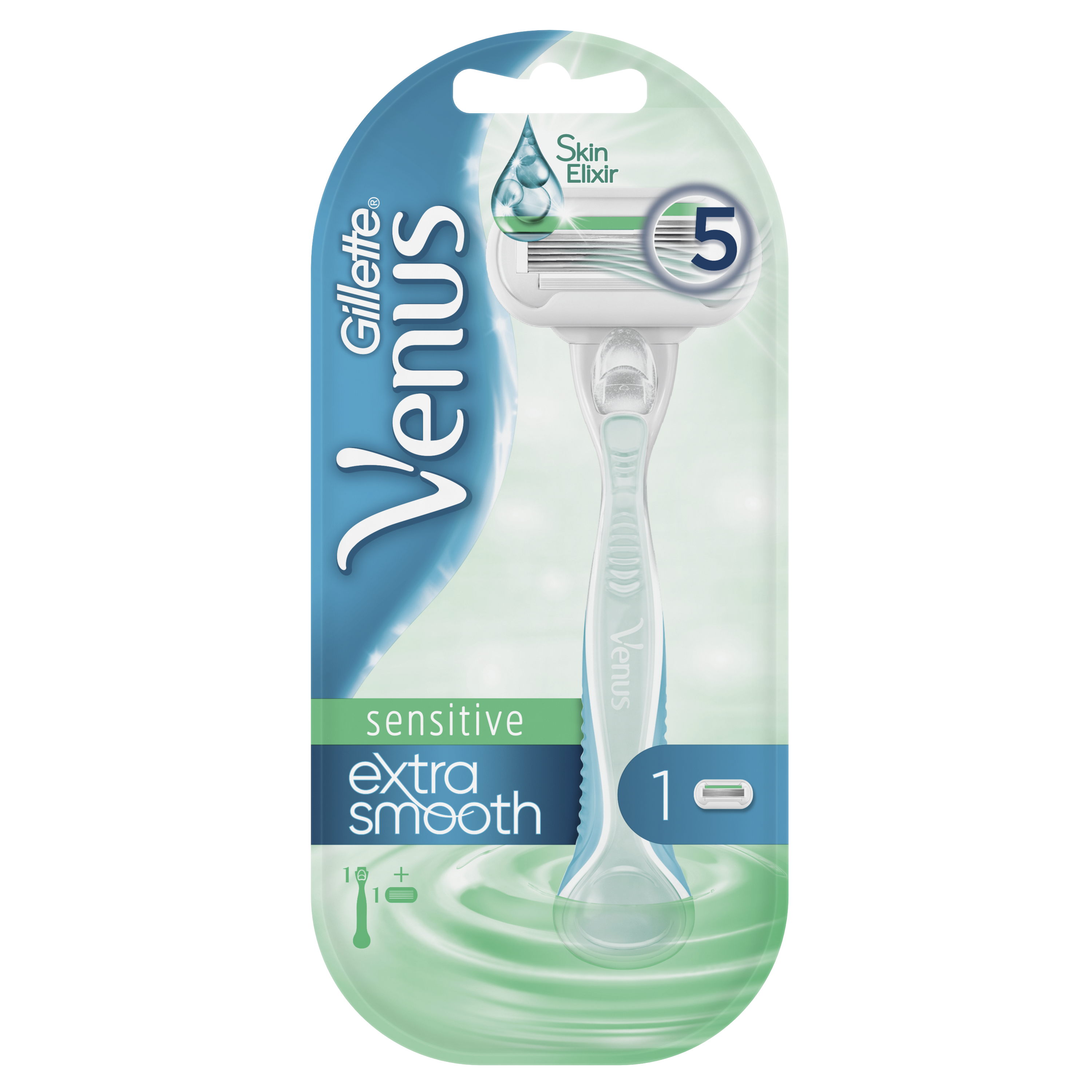 Бритва / станок для бритья женский Gillette Venus Embrace Extra Smooth Sensitive с 1 кассетой