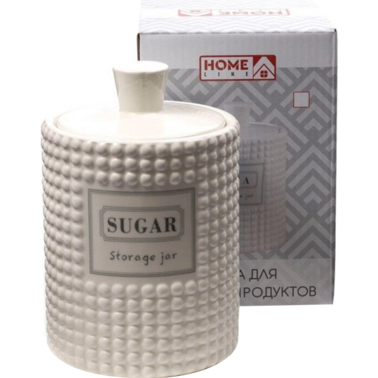 Банка для сыпучих продуктов «Home Line» Sugar, HC1910060-6.25S, 10.8х10.8х15 см/650 мл