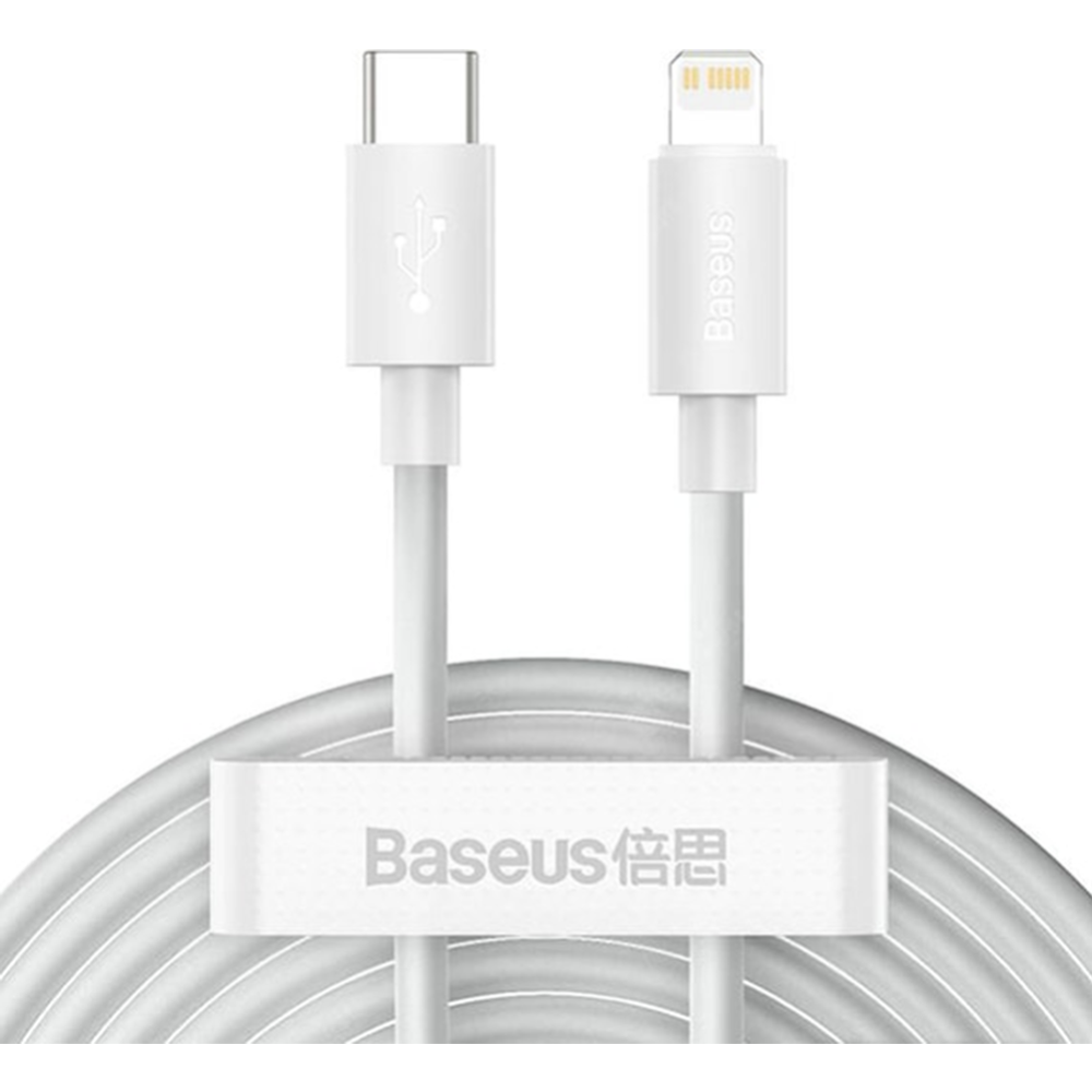 Кабель «Baseus» Simple Wisdom, TZCATLZJ-02, white, 1.5 м