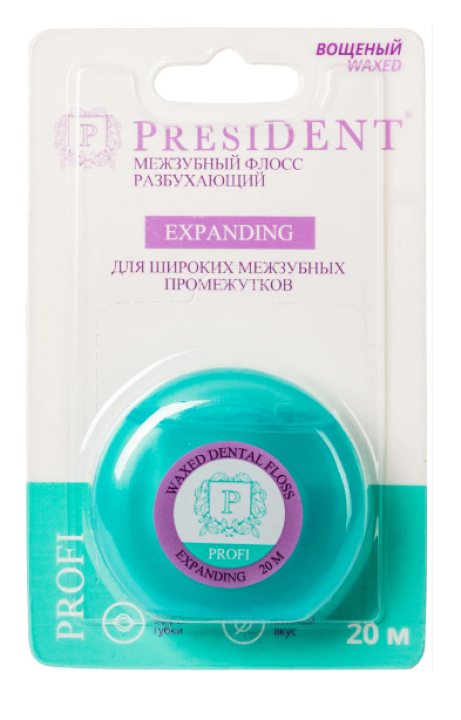 Межзубный флосс PresiDENT Profi Expanding разбухающий 20м