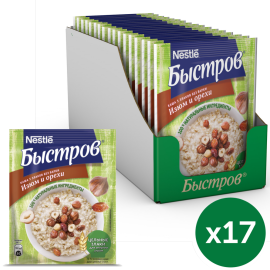 Уп.Каша мультизлаковая «Быстров» 5 злаков, изюм и орехи, 17х40 г