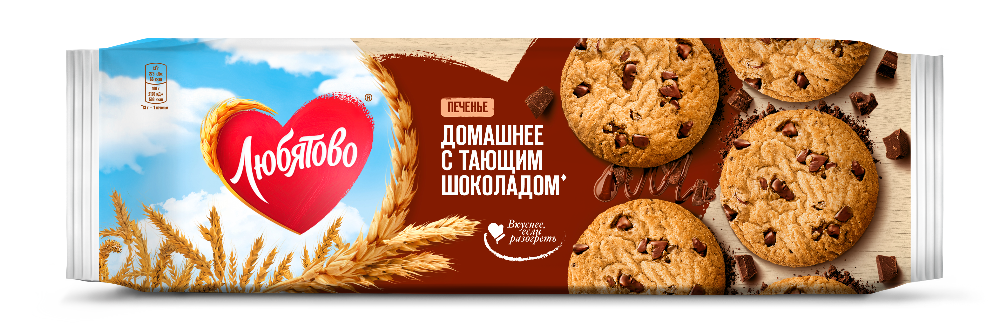 Печенье сдобное «Любятово» Домашнее с шоколадом, 156 г