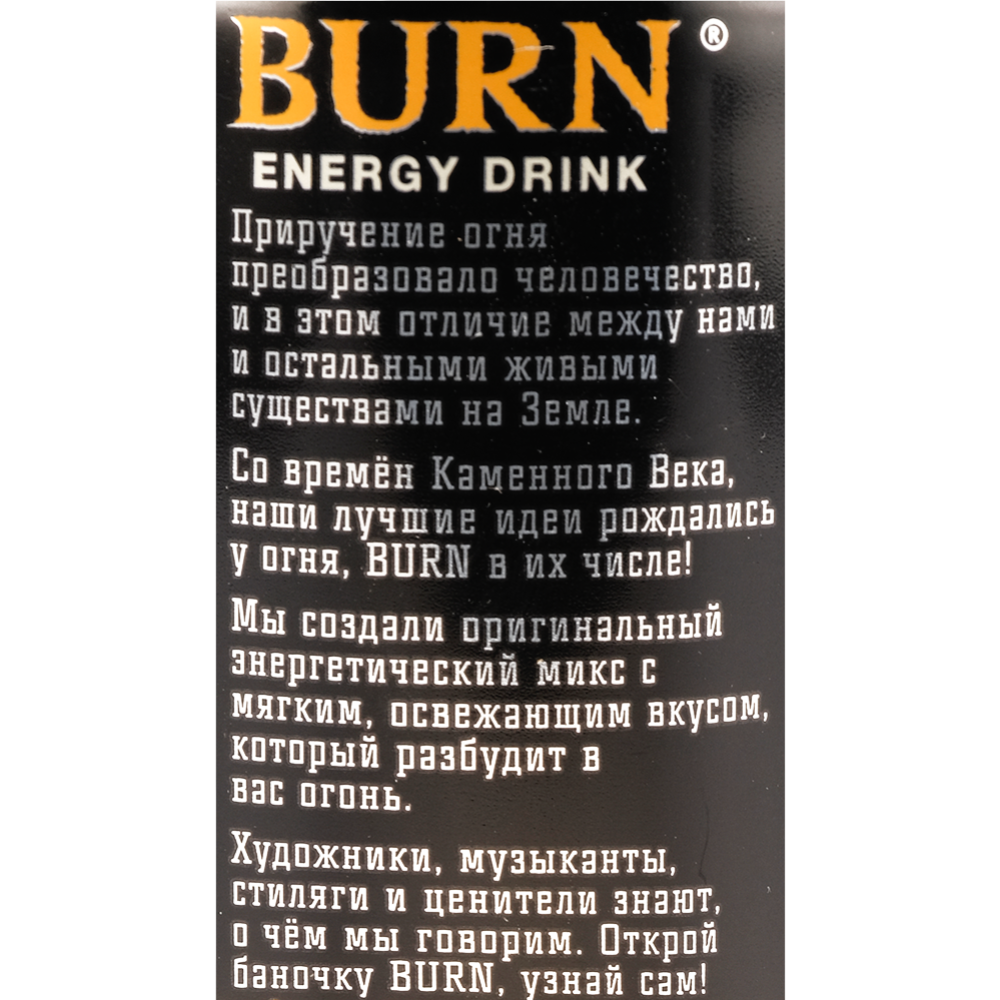 Напиток энергетический  «Burn» темная энергия, 449 мл #2