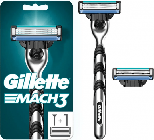 Бритва / станок для бритья муж­ской Gillette Mach 3 с 2 кассетами