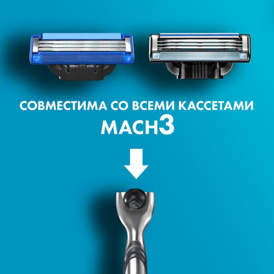 Бритва / станок для бритья муж­ской Gillette Mach 3 с 2 кассетами