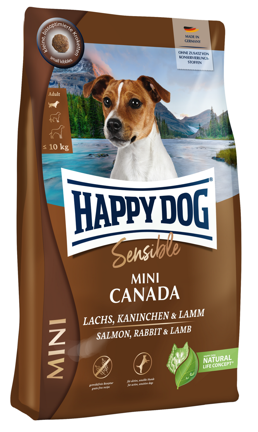 Сухой корм для собак Happy Dog Sensible Canada с лососем, кроликом и ягненком, 4 кг