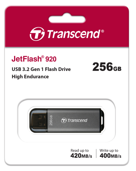 USB-флеш-накопитель Transcend 256 ГБ, JetFlash 920, 420Mb/сек., USB 3.2 Gen 1