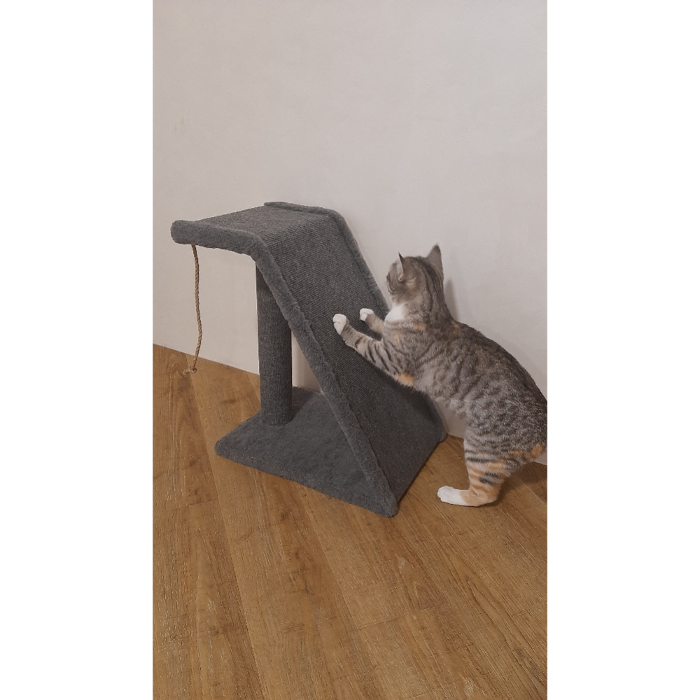Комплекс для кошек «Bast» Трап, ковролин/джут, серый, 50х45х31 см