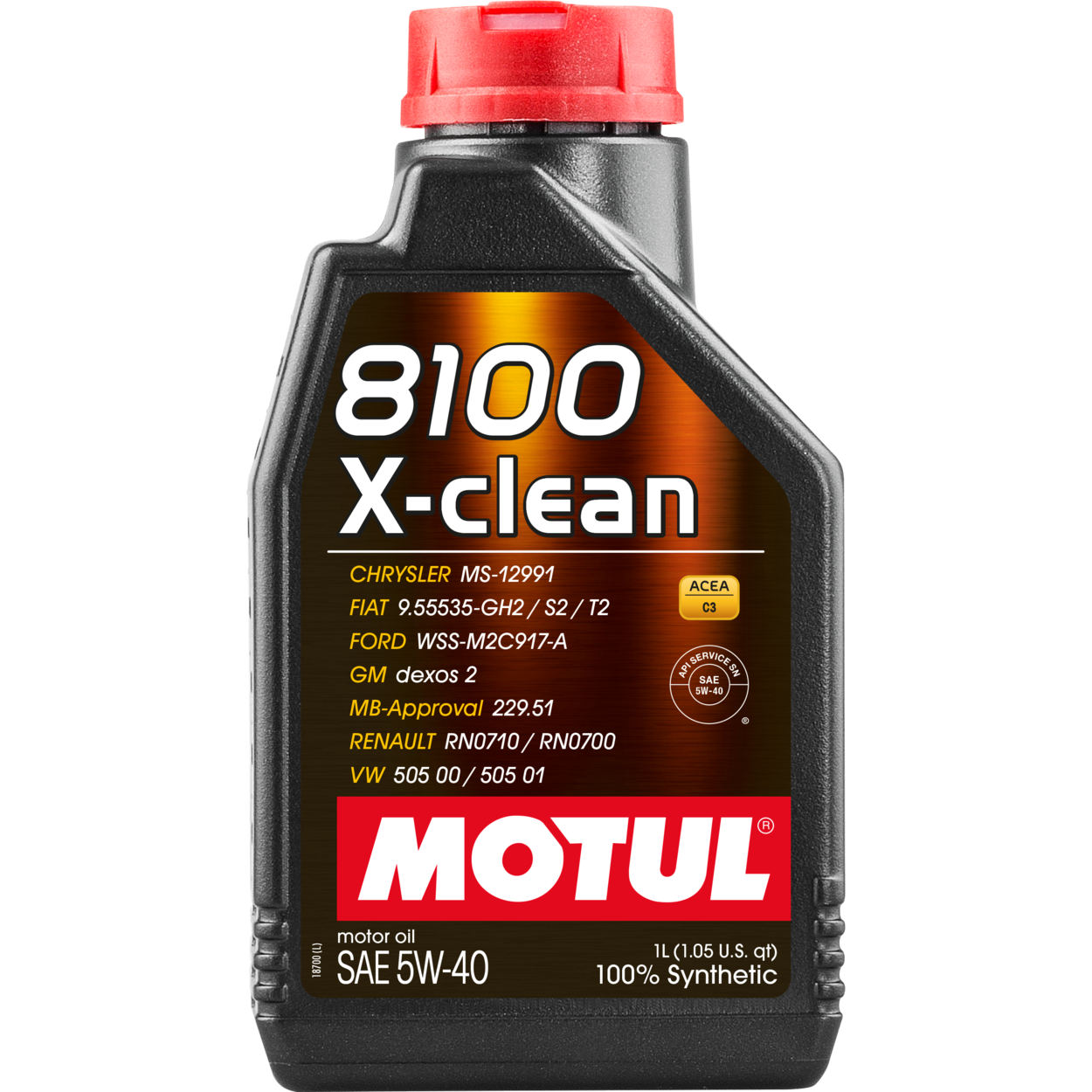 Масло моторное синтетическое MOTUL 8100 X-CLEAN 5W40 1L