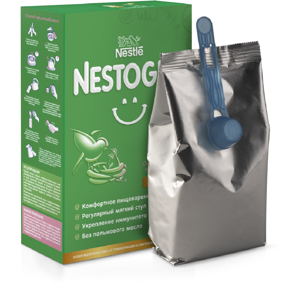 Смесь сухая молочная «Nestle» Nestogen 2, для регулярного мягкого стула, 300 г #2