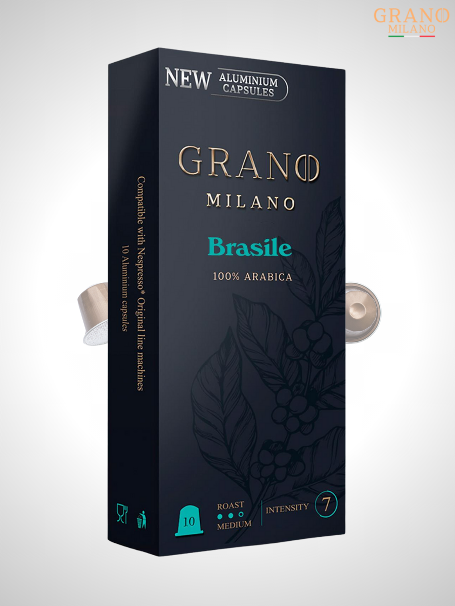 Кофе в капсулах Nespresso Grano Milano Brasile / 10 шт.