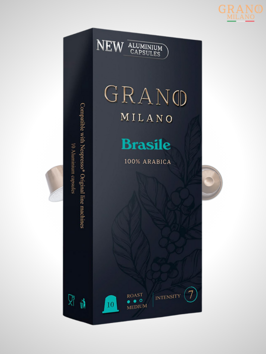 Кофе в капсулах Nespresso Grano Milano Brasile 2 пачки / 20 шт.