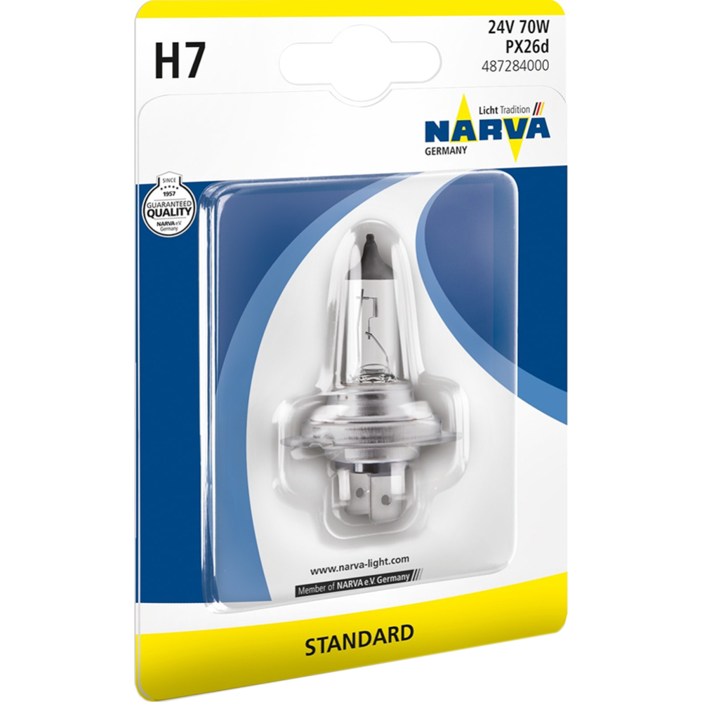 Автолампа «Narva» H7 24V-70W PX26D BL