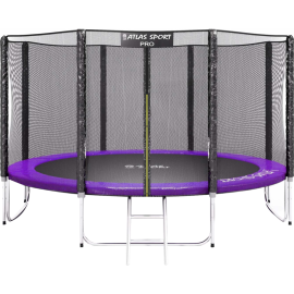 Батут «Atlas Sport» 12ft, Pro, усиленные опоры, purple, 374 см