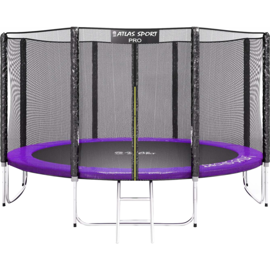 Батут «Atlas Sport» 12ft, Pro, усиленные опоры, purple, 374 см