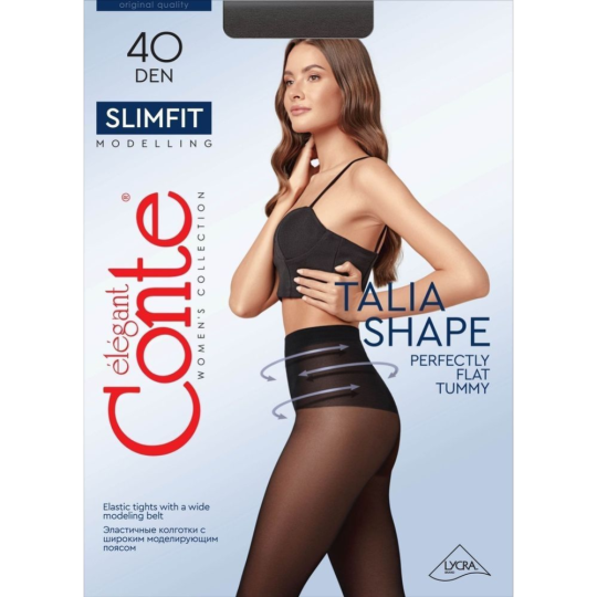 Колготки женские «Conte Elegant» Slimfit 40, размер 5, nero