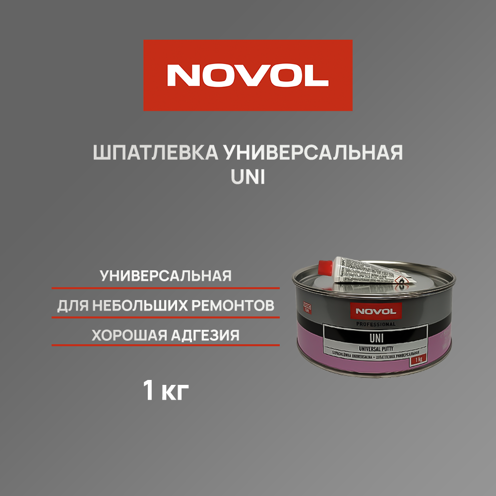 Шпатлевка универсальная NOVOL UNI - 1.0 кг