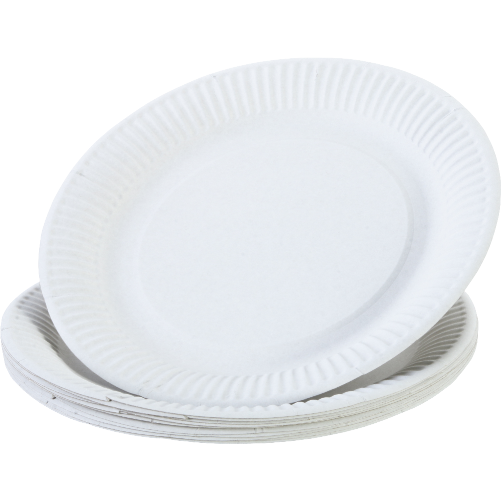 Набор одноразовых тарелок, из бумаги, белая, 230 мм, 10 шт