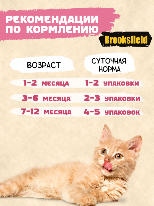 Влажный корм для котят (Телятина), 1 пауч