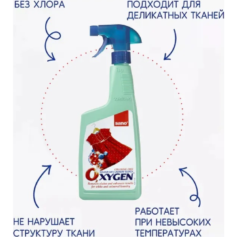 Пятновыводитель «Sano» Stain Remover Oxygen, 750 мл #1