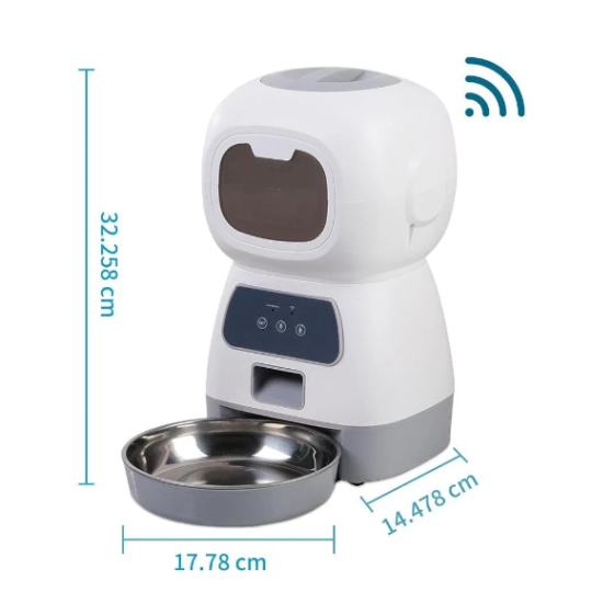 Умная автоматическая кормушка для котов и собак Elf Automatic Pet feeder с Wi-Fi и управлением через телефон